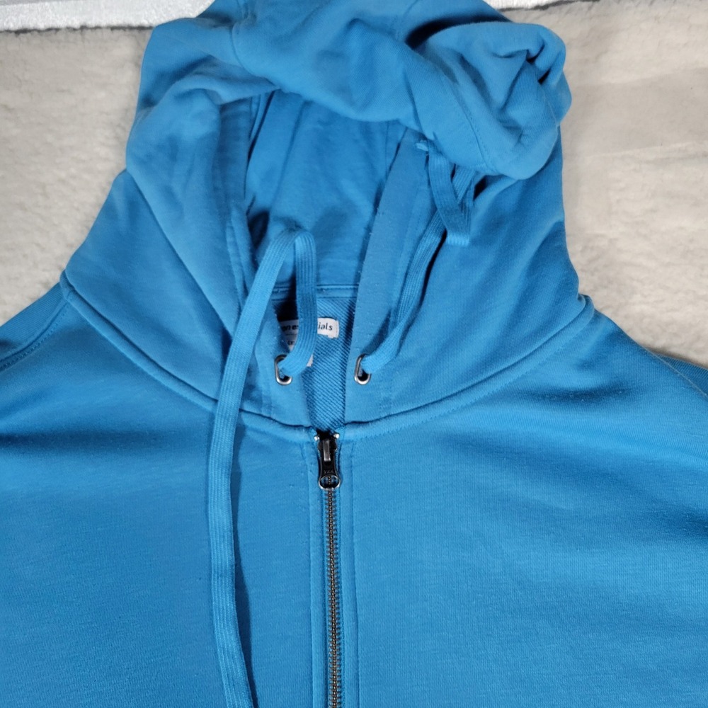 Amazon Essentials Zip Hoodie Mens 6XLT Blue French Terry Big Tall Long Sleeve - Picture 6 of 16